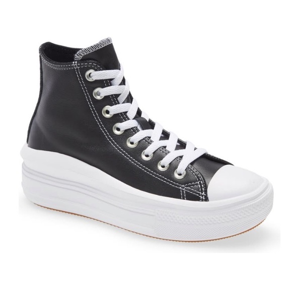 Converse Shoes - {Converse} move platform leather high top sneaker